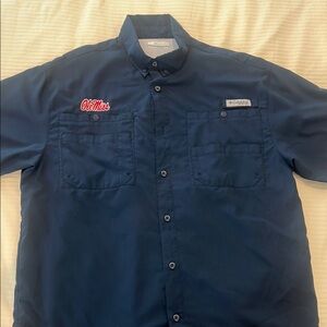 Columbia Men's Navy Blue Ole Miss Shirt
